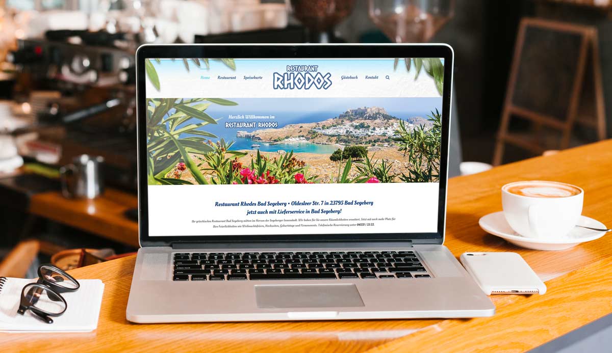 Webdesign Referenz Restaurant Rhodos