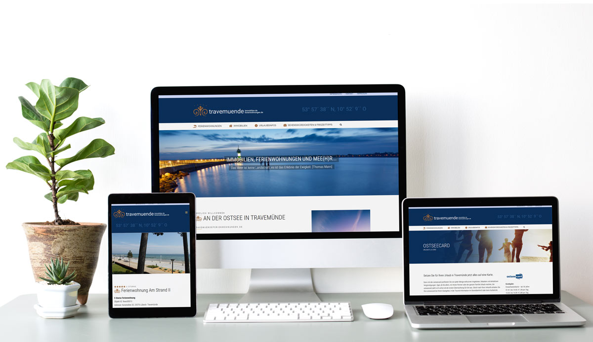TRAVEMUENDEFERIENWOHNUNGEN_M1_1200x693px Webdesign Referenz Travemündefereinwohnungen
