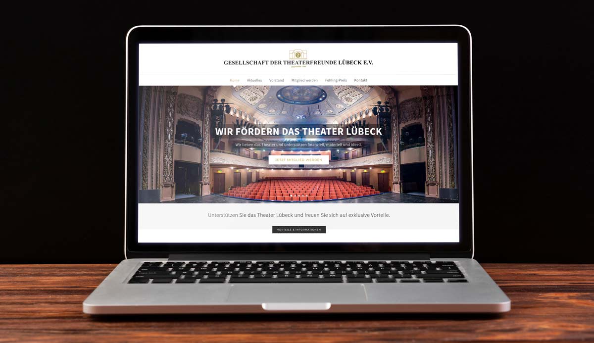 Webdesign Referenz Theaterfreunde Lübeck