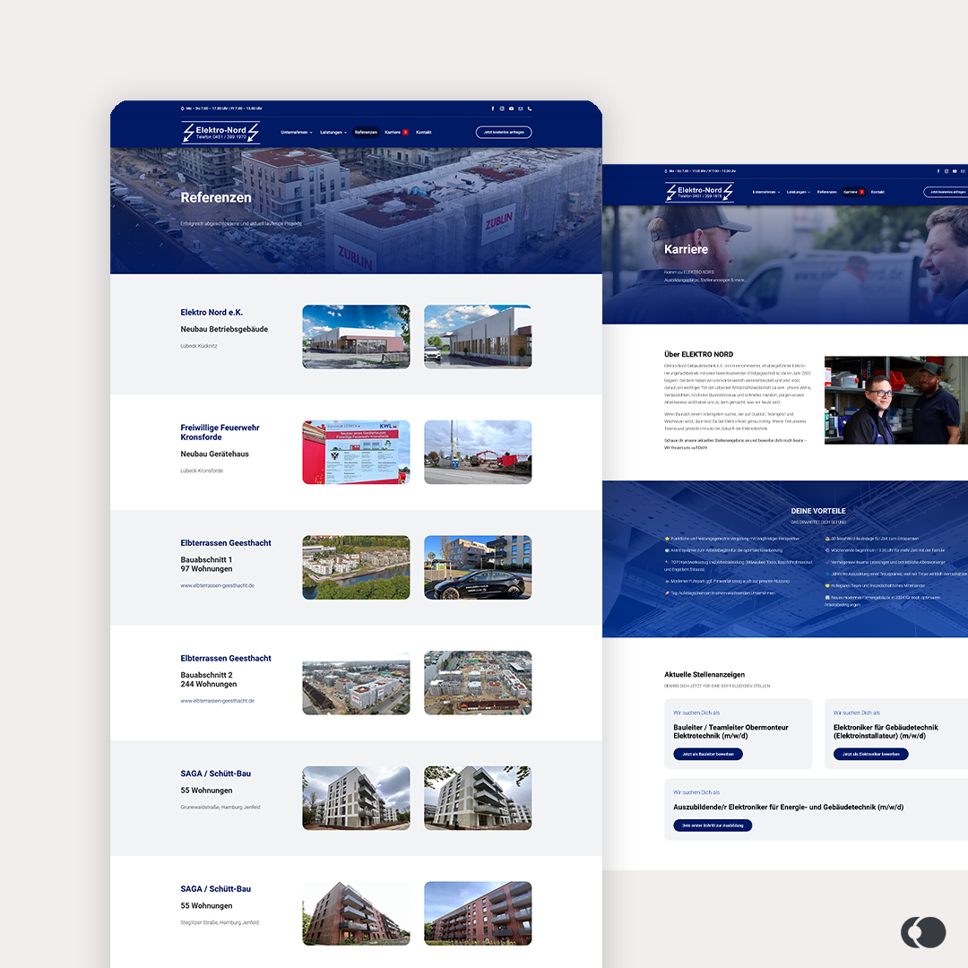 Webdesign Itzehoe - Webdesign-Referenzseite von Elektro Nord