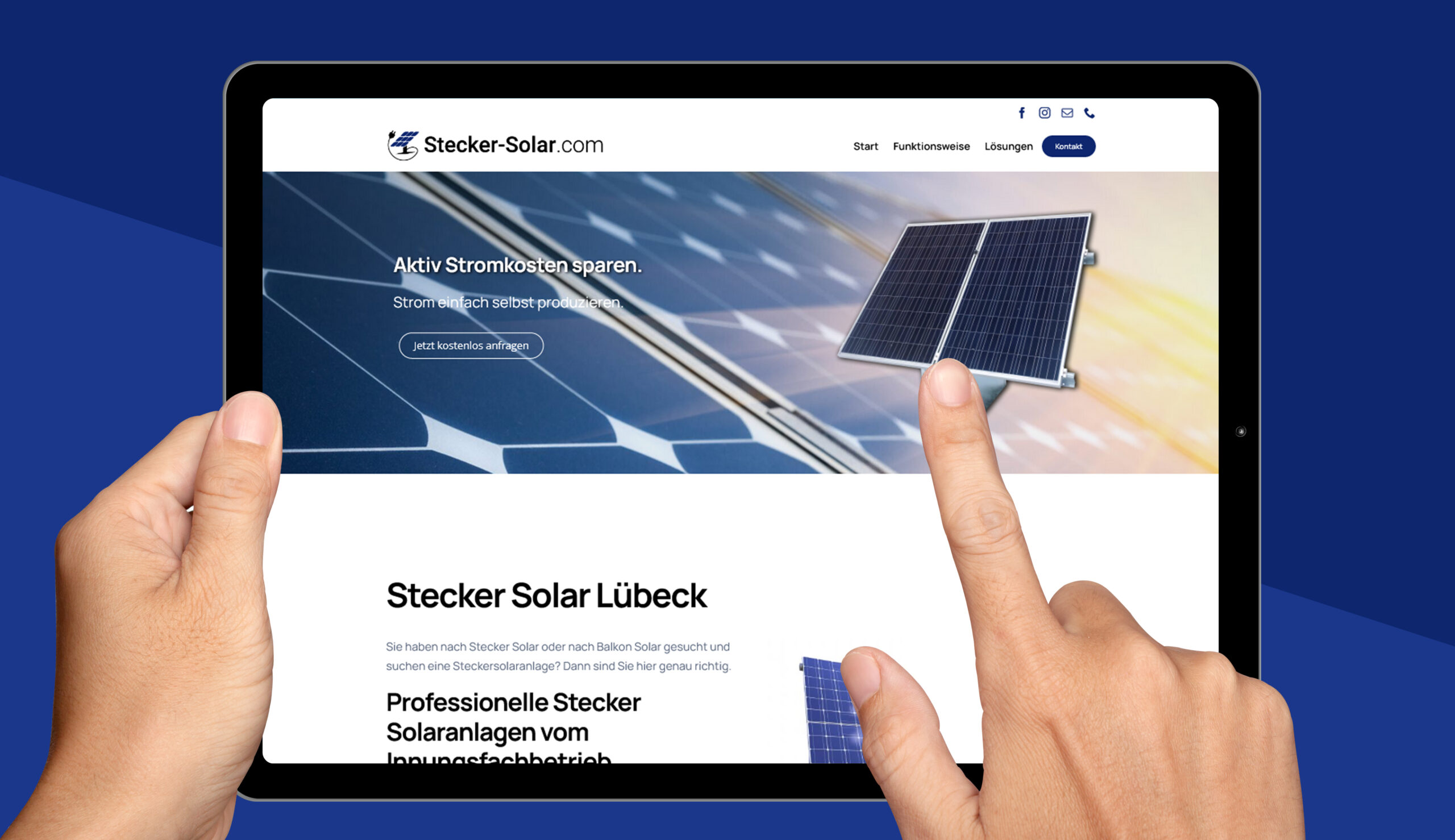 Webdesignreferenz Stecker Solar